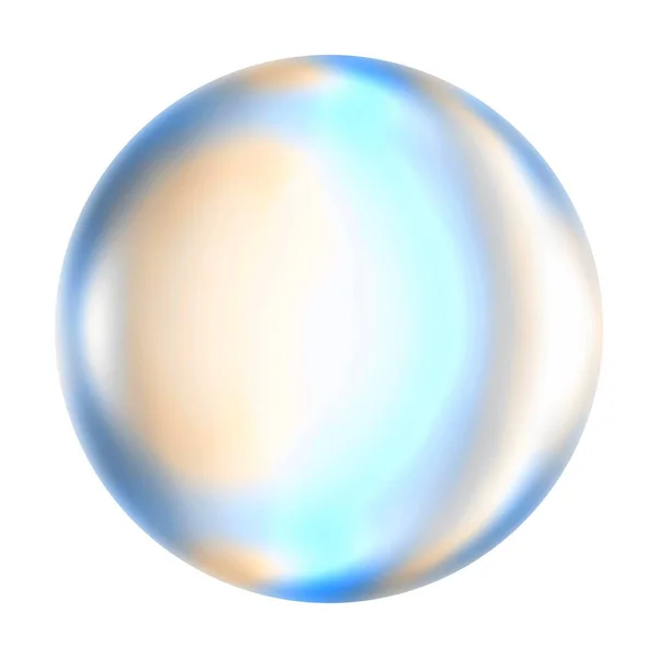 Light Blue Rainbow Gradient Air Soap Bubble Crystal Glass Ball — ストック写真