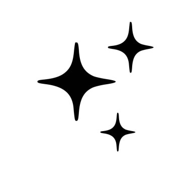 Vektör siyah yıldız simgeleri parlak parlak parlak yıldızlar parıldıyor, parlıyor silueti izole et, şablonu izole et. Sihirli. Plotter lazer kesme. Iconspkle pırıltılı logo işareti. Cricut