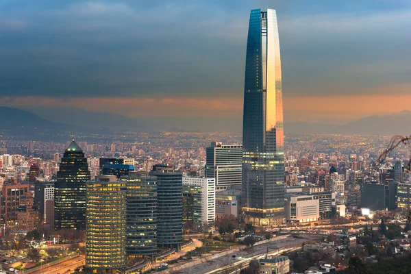 Skyline Santiago де Чилі — стокове фото