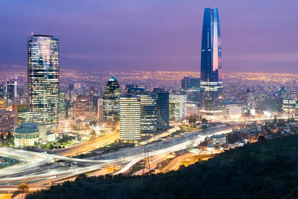 Skyline de Santiago de Chile — Foto de Stock