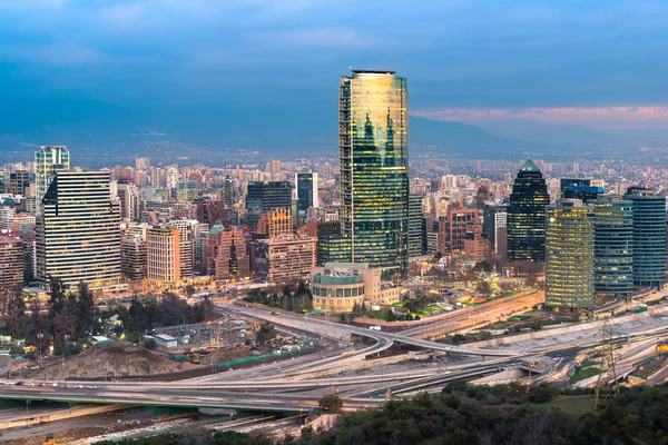 Skyline de Santiago de Chile — Foto de Stock