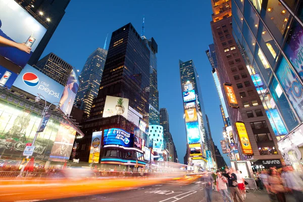 New York City Amerikai Egyesült Államok Hirdetőtáblák Times Square — Stock Fotó