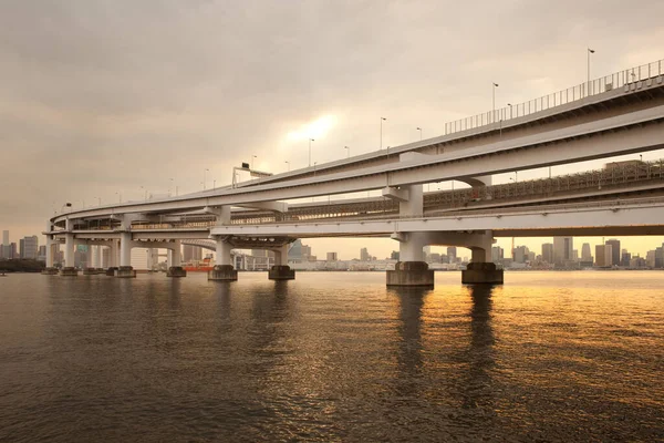 Rampa Acesso Ponte Arco Íris Odaiba Tóquio Região Kanto Honshu — Fotografia de Stock