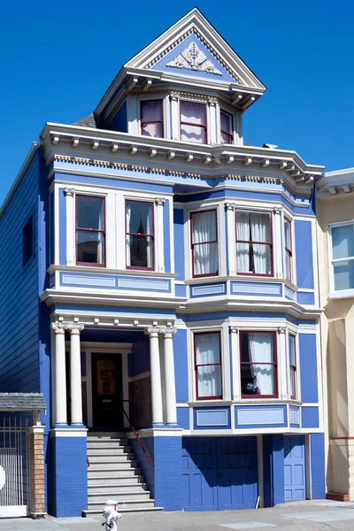 San Francisco California Estados Unidos Detalle Casas Estilo Tradicional Victoriano — Foto de Stock