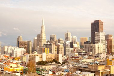 San Francisco, Kaliforniya, ABD 'de Finansal Bölge ve Kuzey Sahili Mahallesi