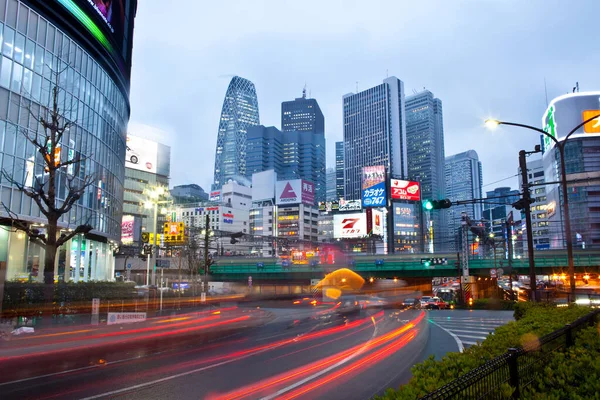 Tokio Region Kanto Honshu Japonia Krajobraz Miejski Budynków Billboardów Dystrykcie — Zdjęcie stockowe