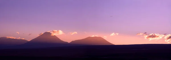 Východ Slunce Pohořím Linií Altiplano High Andean Plateau Siluetě Poušť — Stock fotografie