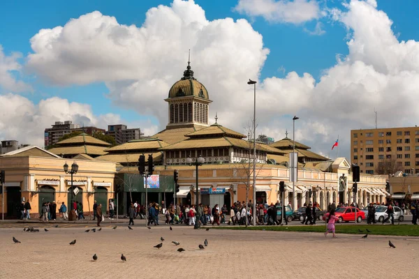 Santiago Chile Metropolitní Region Chile Mercado Central Tradiční Trh Potravinami — Stock fotografie