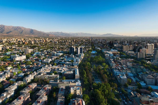 Vista Aérea Del Parque Bustamante Distrito Providencia Santiago Chile — Foto de Stock