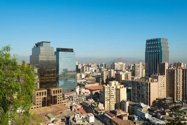 Paisaje Urbano Del Centro Santiago Chile — Foto de Stock