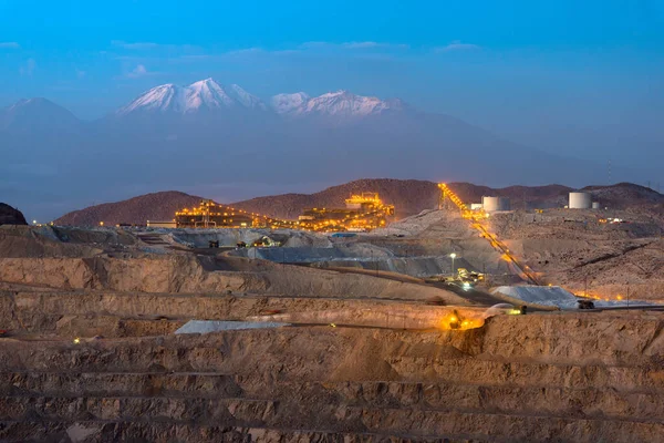 Detailní Záběr Otevřený Měděný Důl Peru Stock Fotografie