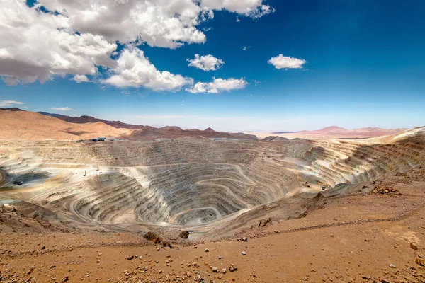 Pohled Shora Jámu Otevřeného Měděného Dolu Chile Stock Fotografie