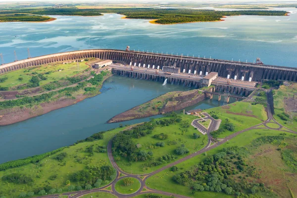 Luftaufnahme Des Itaipu Staudamms Parana Fluss — Stockfoto