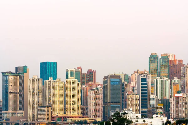 Skyline Alti Grattacieli Residenziali Appartamenti Hong Kong — Foto Stock