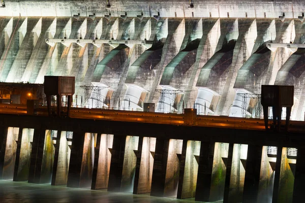 Close Itaipu Hydroelectric Dam Night — Stock Photo, Image