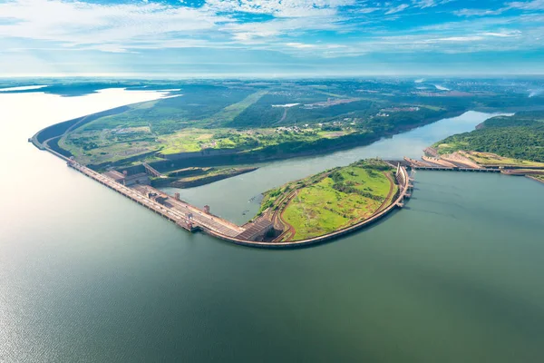 Luftaufnahme Des Itaipu Staudamms Parana Fluss — Stockfoto
