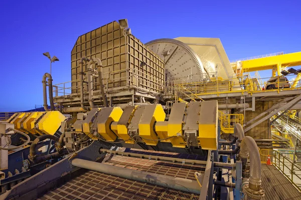 Ball Mill Copper Mine Chile Dawn — Stock Photo, Image