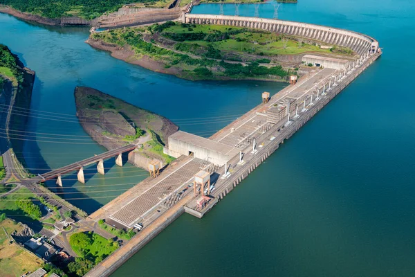 Aerial View Itaipu Hydroelectric Dam Parana River — Stock Photo, Image