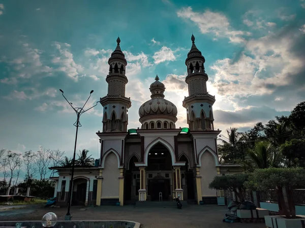 Malang Indonésie Května 2021 Velká Mešita Městě Malang Wonokoyo Oblast — Stock fotografie