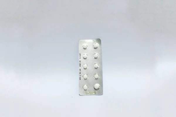 Malang Indonesia July 2021 Medicines Pills White Background Treatment Nfluenza — Fotografia de Stock