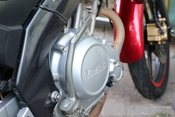Malang Endonezya Temmuz 2021 Yamaha Vixion Ana Motoru Çeşitli Parçaları — Stok fotoğraf
