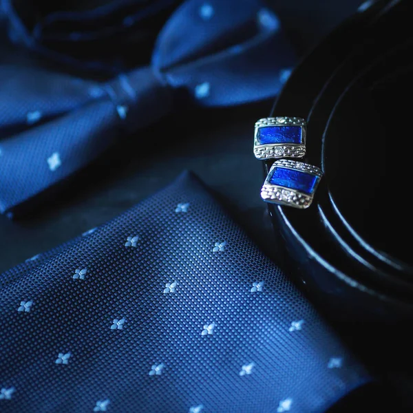 luxury fashion men\'s cufflinks. accessories for tuxedo, butterfly, tie, handkerchief.