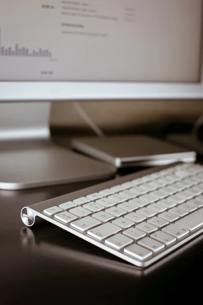 Počítačové klávesnice detailů pozadí — Stock fotografie