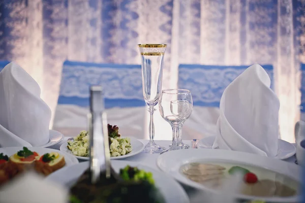 Mesa para una cena de boda — Foto de Stock