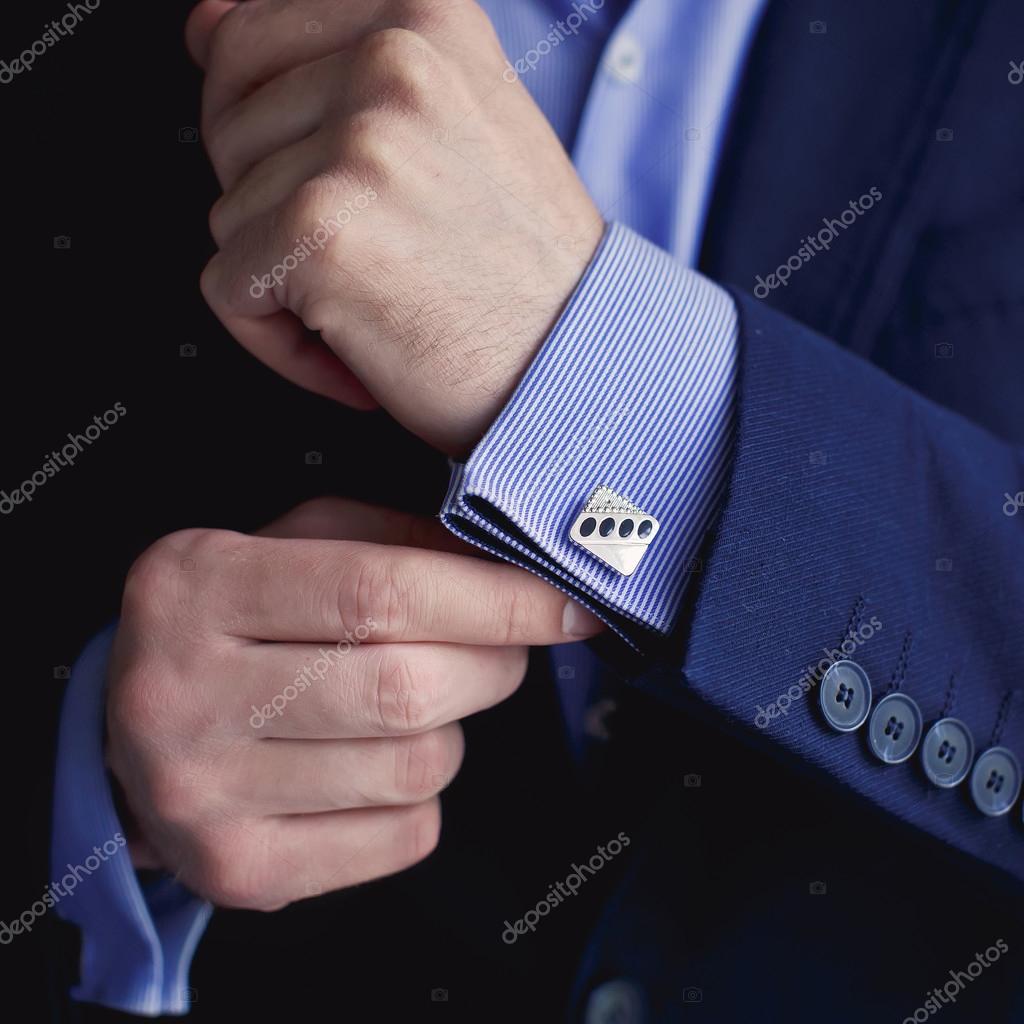 Man's style. dressing suit, shirt and cuffs Stock Photo by ©Kucheruk