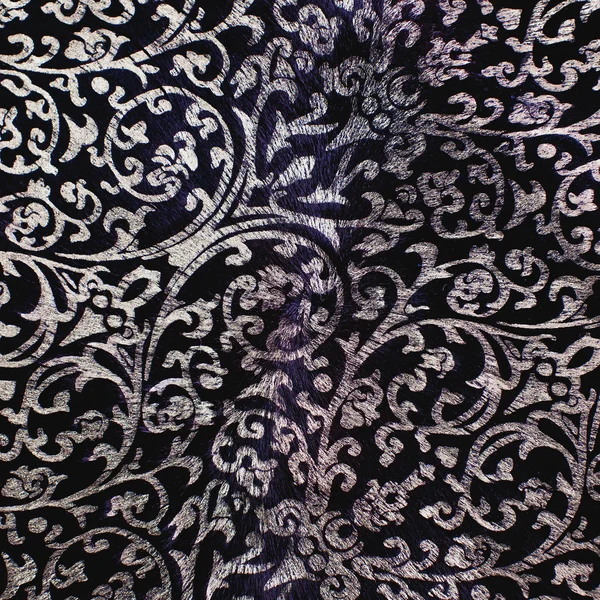 Fond motif floral en cuir — Photo