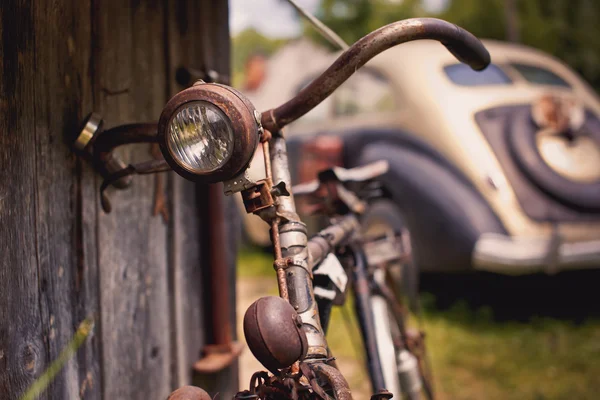 Detail of a Vintage Bike Front-light — Stock Photo, Image