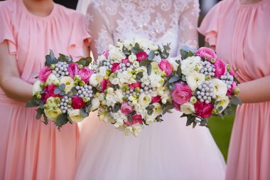 Düğün buketi yakın çekim