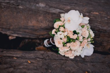 Düğün buketi yakın çekim