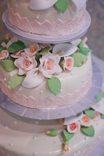 Bella torta nuziale — Foto Stock