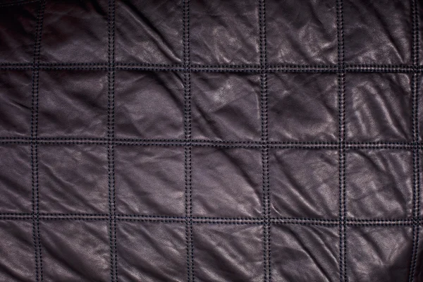 Gros plan de texture en cuir noir sans couture — Photo