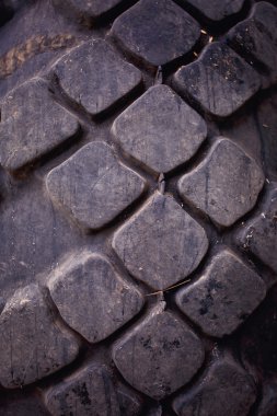 Traktör Lastiği Close-Up basmak arka plan olarak.