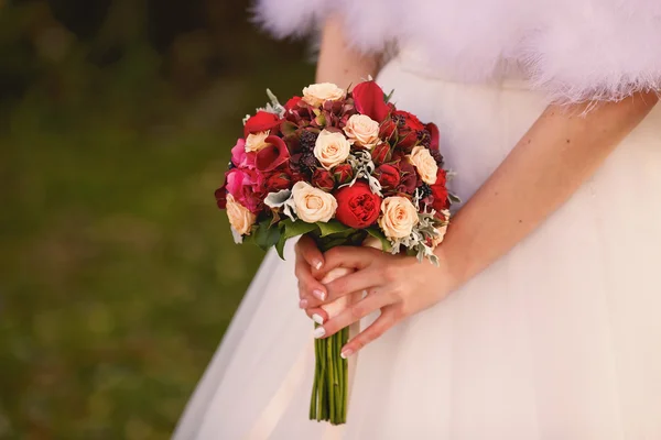 Detail svatební kytice — Stock fotografie