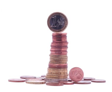 1 euro para kule üzerine