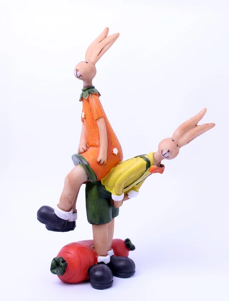 şirin destekleyici bunny heykeli