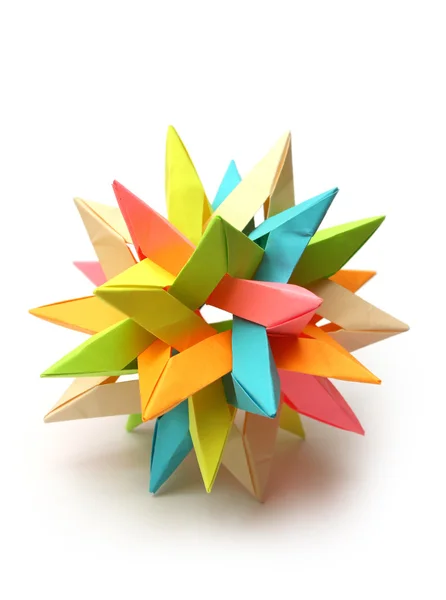 Étoile origami modulaire coloré Image En Vente