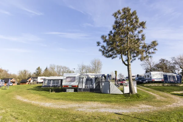 Camping site Rechtenvrije Stockfoto's