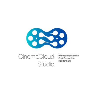 Sinema stüdyo bulut bilgisayar için logo