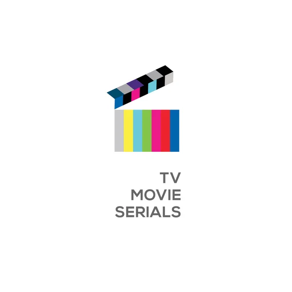 Logotipo para TV en línea, película, seriales — Vector de stock