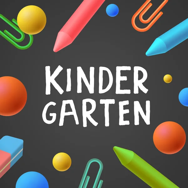 Kindergarten, Vorschulalter — Stockvektor