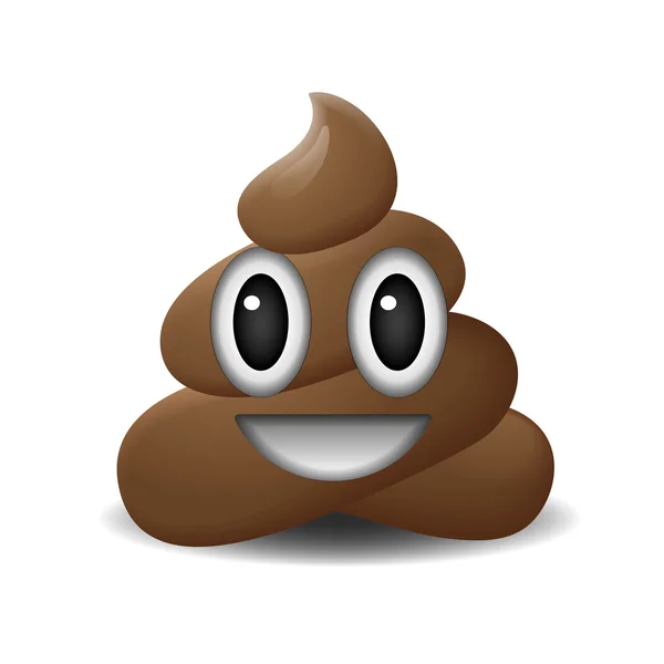 Icono de mierda, cara sonriente, símbolo, emoji — Vector de stock