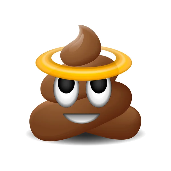 Emoji of holy shit with smiley face — Stockvector