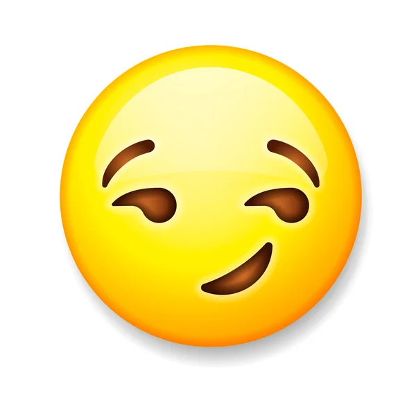 Emoji isolado no fundo branco, emoticon sorrindo rosto — Vetor de Stock