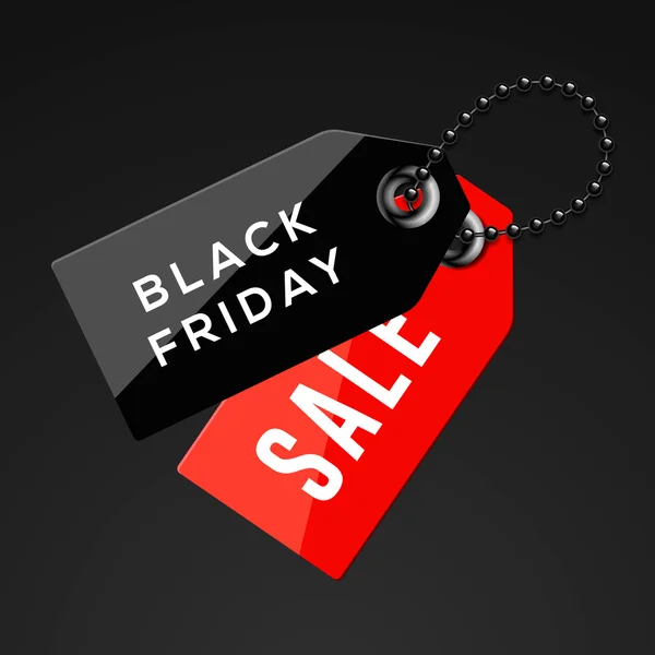 Black Friday sales tags, vector Eps10 illustration. — Stock Vector