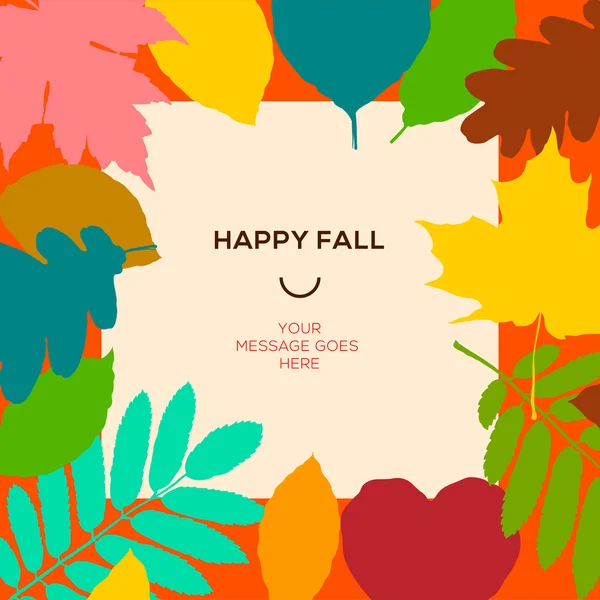 Fall Winter sale poster with leaves background and simple text