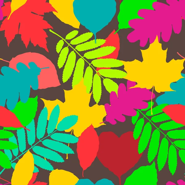 Осенний рисунок, бесшовный фон осенних листьев, векторные эпс10 иллюстрации . — стоковый вектор